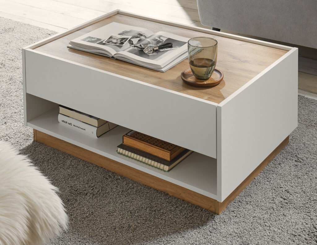 Couchtisch Weiß Mit Holz