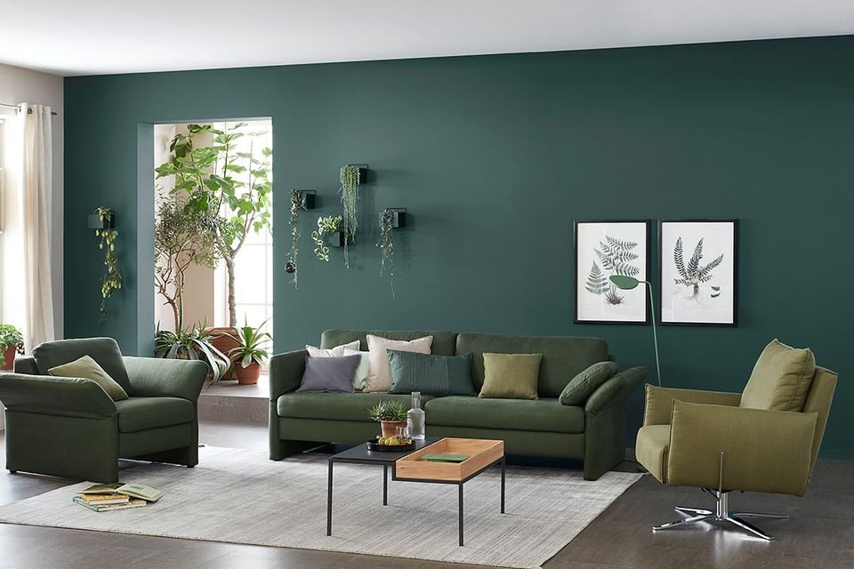 Wohnzimmer Grün